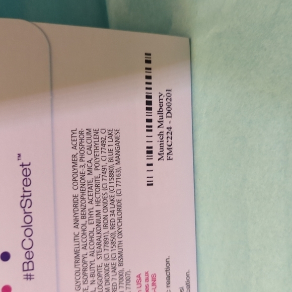 Nwt Color Street"Munich Mulberry" Nail Strips - Picture 4 of 5